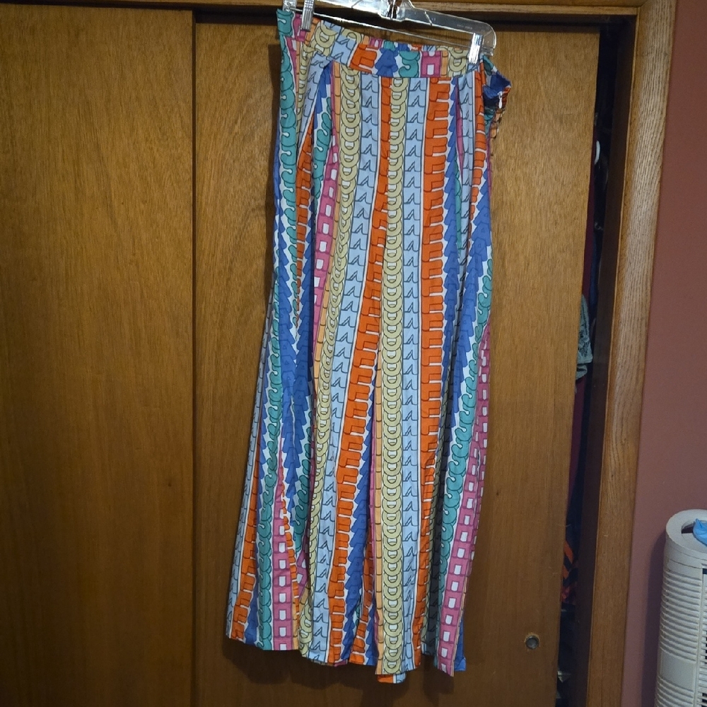 Colorful Striped Women's Wide Legged Pants
